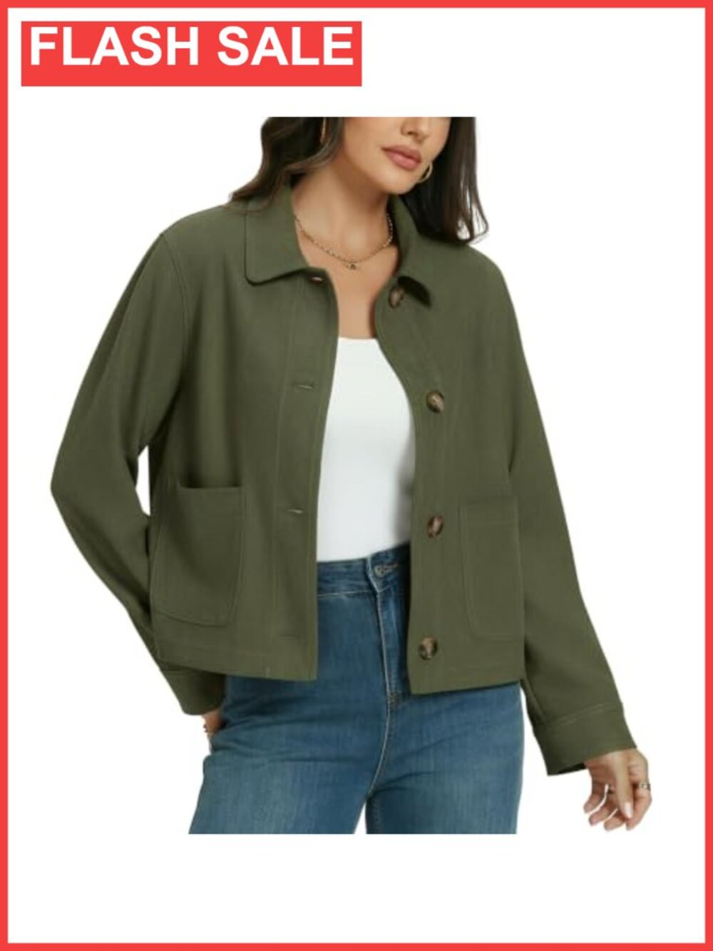 Faux Suede Cropped Jacket Button Down Coat Fall Winter